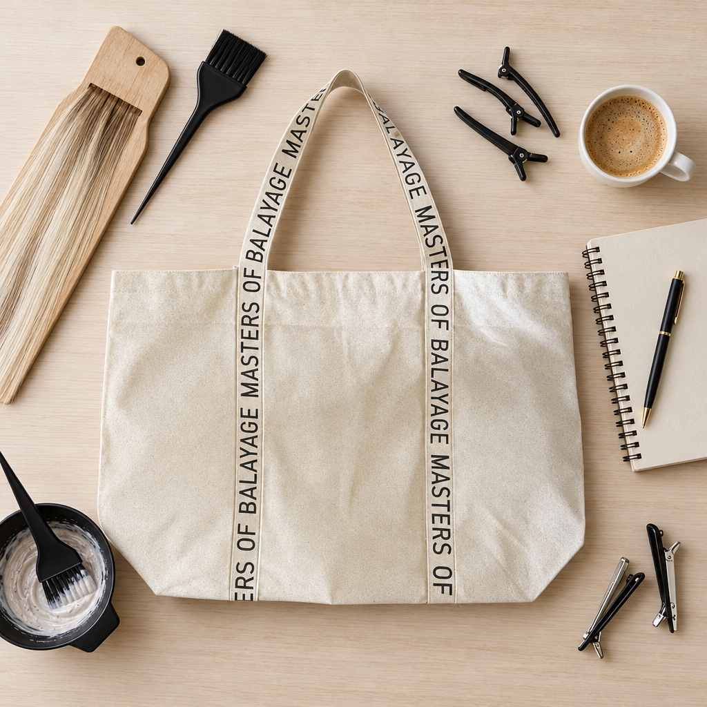 MOB Canvas Tote with stylist tools