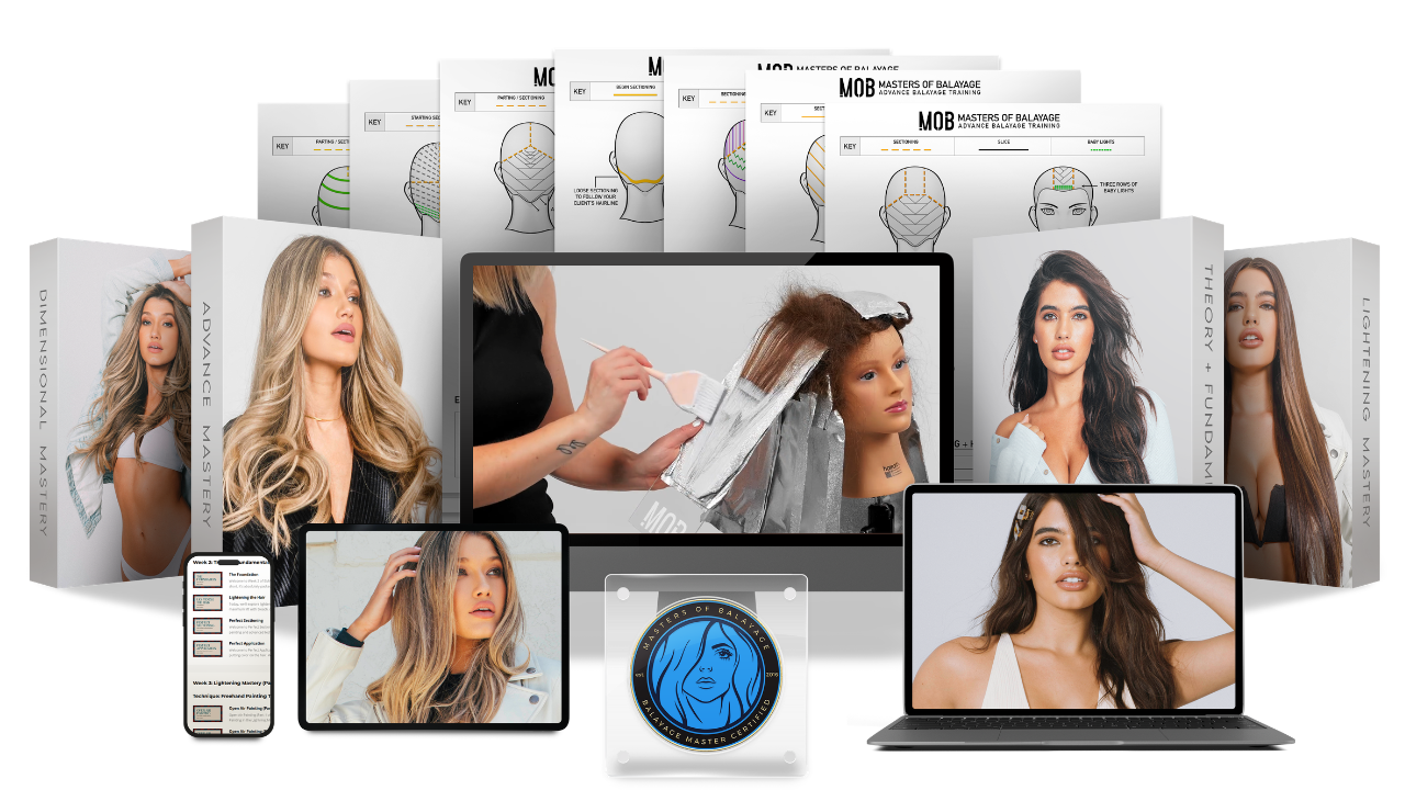 Paquete de Certificación de Balayage, Aclarado y Extensiones
