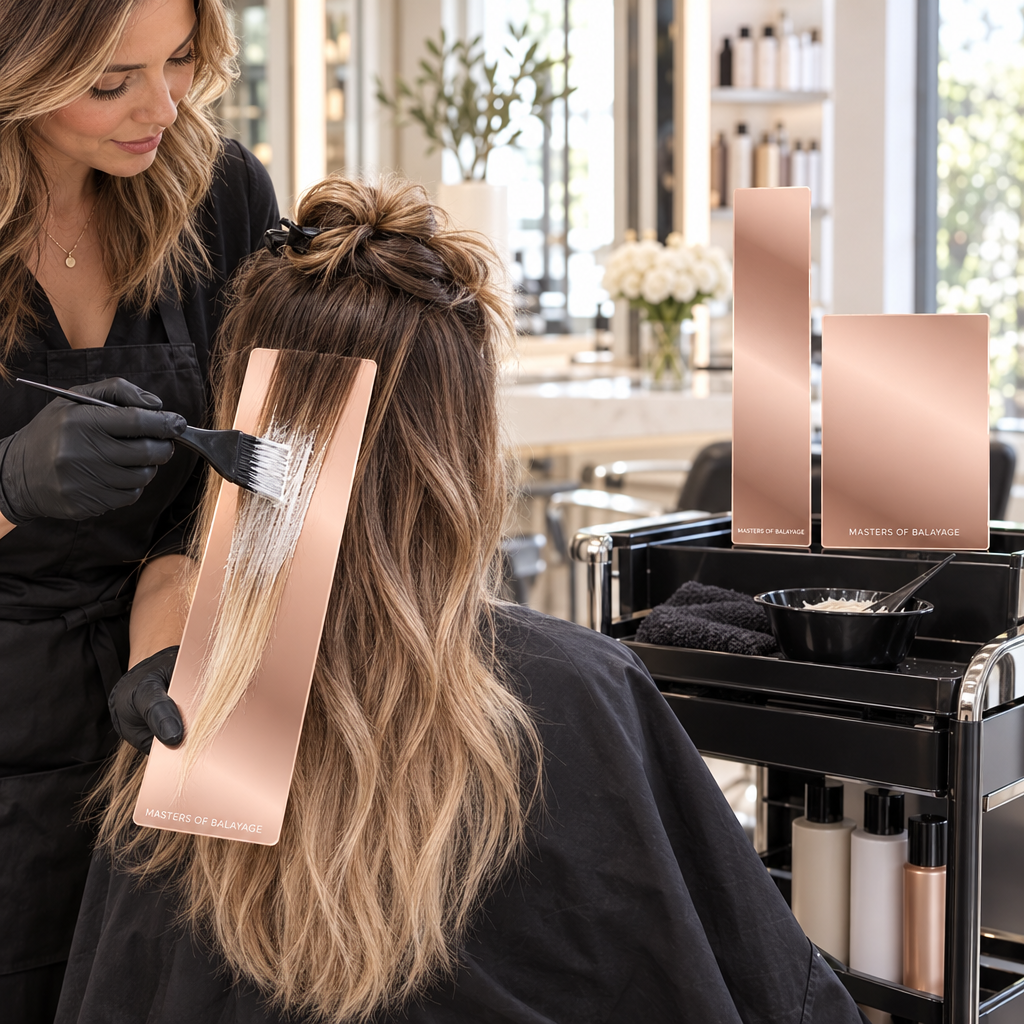 Rose Gold Balayage Board in use